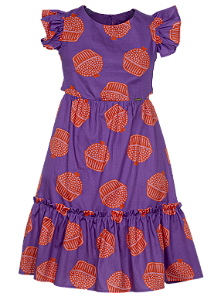 VESTIDO ESTAMPA BRIGADEIRO FUNDO ROXO