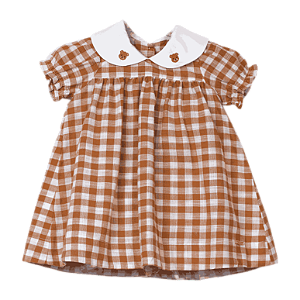 VESTIDO BIARRITZ XADREZ TERRACOTA