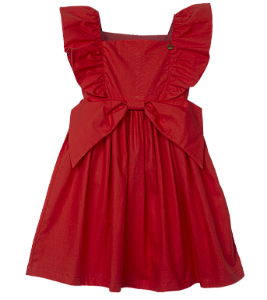 VESTIDO GALLES VERMELHO CORAL