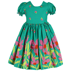 VESTIDO ESTAMPA BARRADO BRISA DE FLORES