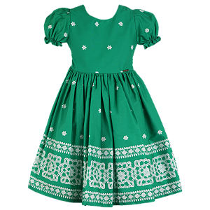 VESTIDO ESTAMPA BORDADO PONTO CRUZ