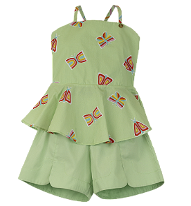 CONJUNTO ESTAMPA BORBOLETA DE MIL CORES