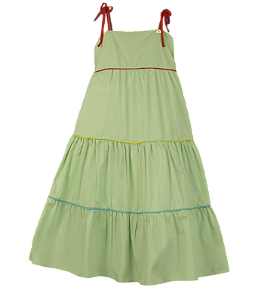 VESTIDO LISO VERDE CANA