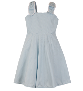 VESTIDO MAQUINETADO AZUL