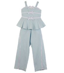 CONJUNTO MAQUINETADO AZUL BEBE