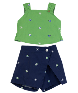 CONJUNTO MINI PLANETAS AZUL E VERDE