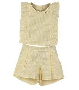 CONJUNTO ANA RUGA LISTRAS AMARELO
