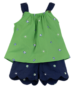 CONJUNTO MINI PLANETAS AZUL E VERDE