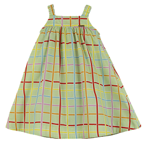 VESTIDO QUADRICULADO MIL CORES VERDE
