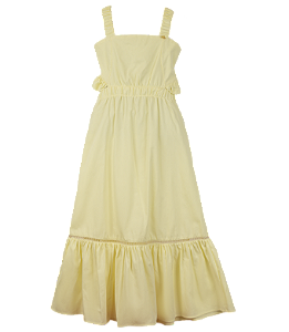 VESTIDO MAQUINETADO AMARELO