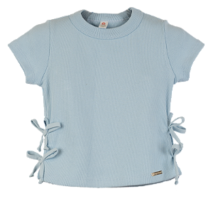 BLUSA MALHA CANELADA AZUL