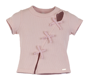 BLUSA MALHA CANELADA ROSA