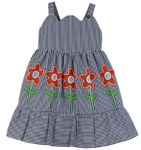 VESTIDO CANTEIRO FLOR LUZ MARINHO