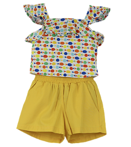 CONJUNTO ESTAMPA BALA DELICIA FUNDO BRANCO