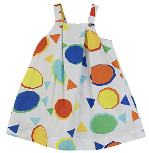 VESTIDO ESTAMPA CHUVA DE BALA FUNDO BRANCO
