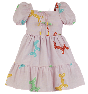 VESTIDO CACHORRINHO GRANDE ROSA