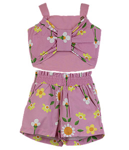 CONJUNTO ESTAMPA CAMPO SOLAR ROSA