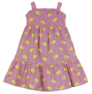 VESTIDO ESTAMPA LIMÃOZINHO ROSA
