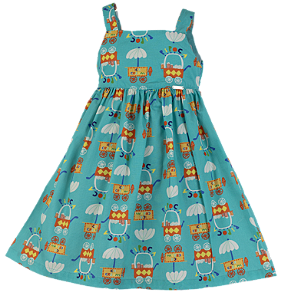 VESTIDO ESTAMPA CARRINHO DE PIPOCA