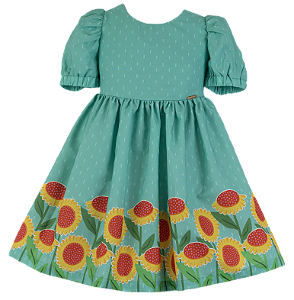 VESTIDO BARRADO GIRASSOL-LANDIA