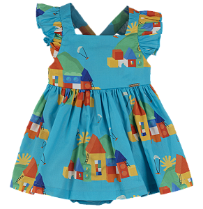 VESTIDO ESTAMPA CIDADE DE BLOQUINHO VERDE