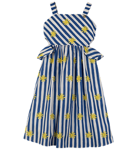 VESTIDO ESTAMPA SOL A SOL LISTRAS AZUL