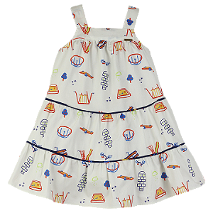 VESTIDO ESTAMPA DIA DE PARQUINHO