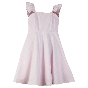 VESTIDO TECIDO TEXTURIZADO ROSA BEBE