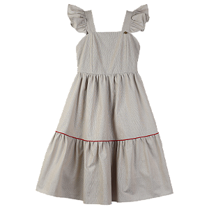 VESTIDO LISTRADINHO BEGE