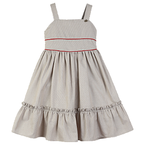 VESTIDO LISTRADINHO BEGE