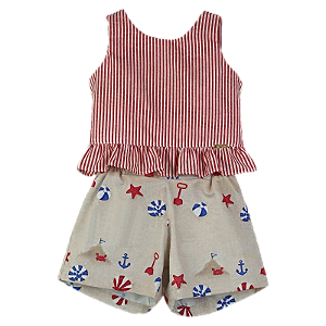 CONJUNTO ESTAMPA CASTELINHO DE AREIA