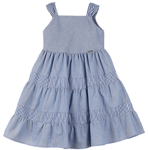 VESTIDO LISTRADINHO AZUL