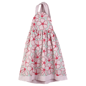 VESTIDO ESTAMPA FLOR BORDADA