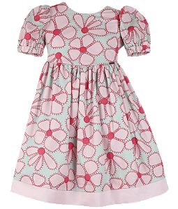VESTIDO ESTAMPA FLOR BORDADA