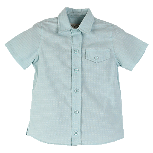 CAMISA TECIDO TEXTURIZADO VERDE ÁGUA