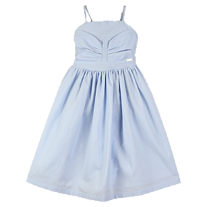 VESTIDO TECIDO TEXTURIZADO AZUL