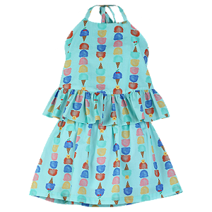 CONJUNTO ESTAMPA SORVETIM FUNDO AZUL