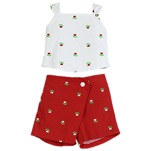 CONJUNTO ESTAMPA CORAÇÃO EM FLOR