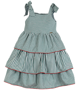 VESTIDO LISTRADO VERDE