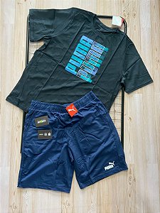 Kit Puma ( Camiseta + Bermuda ) - Tamanho GG