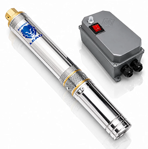 Bomba Submersa Leão 3R3 PB 3 0,3cv 6 Estágios Monofásica 110V Com Control Box