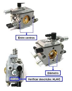 Peça Carburador Completo 19818040 P/ Motosserra Bmt 52 Branco