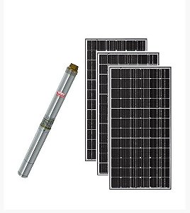 Kit Bomba Dagua Solar Thebe Ecaros 3tsm Ce 13 Estagios 750w 108v + 3 Placas