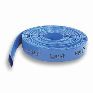 Mangueira Buffalo Pvc Azul 6,0 Polegadas 6 Bar 86 Psi Com 50 Metros Para Irrigação