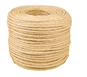 Corda de Sisal 12mm 220 Mts Torc. Artesanato Acabamento Fino