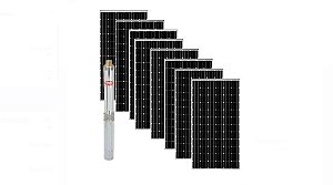 Kit Bomba Solar Ebara Ecaros 4bps8 10 Ci 2200w 280v + 8 Placas Solares