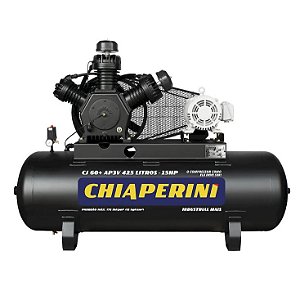 Compressor de Ar Alta Pressão 60 Pcm 425 Litros  Chiaperini Cj 60+ Ap3v 425l
