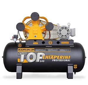 Compressor de Ar Média Pressão 30 Pcm 200 Litros Chiaperini Top 30 Mp3v 200 L