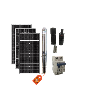 Kit Bomba Solar Claw 3' W3sp2 10 Est. 1Cv + 3 Placas de 330v + Disjuntor + Conector Mc4