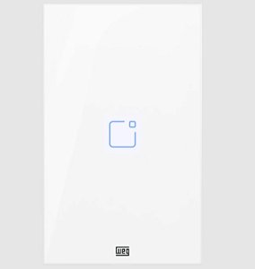 Interruptor Touch 1 Botao Wi-fi + Rf com Placa 4x2 Whome Branco